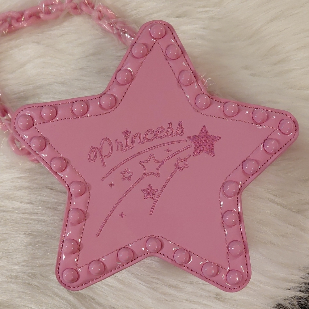 DOLLSKILL SUGAR THRILLZ PINK STAR PRINCESS BAG CHARMS ON ZIP PULL
